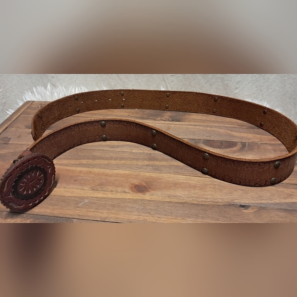 Lucky Brand Leather Belt With Buckle 40" - Picture 4 of 5